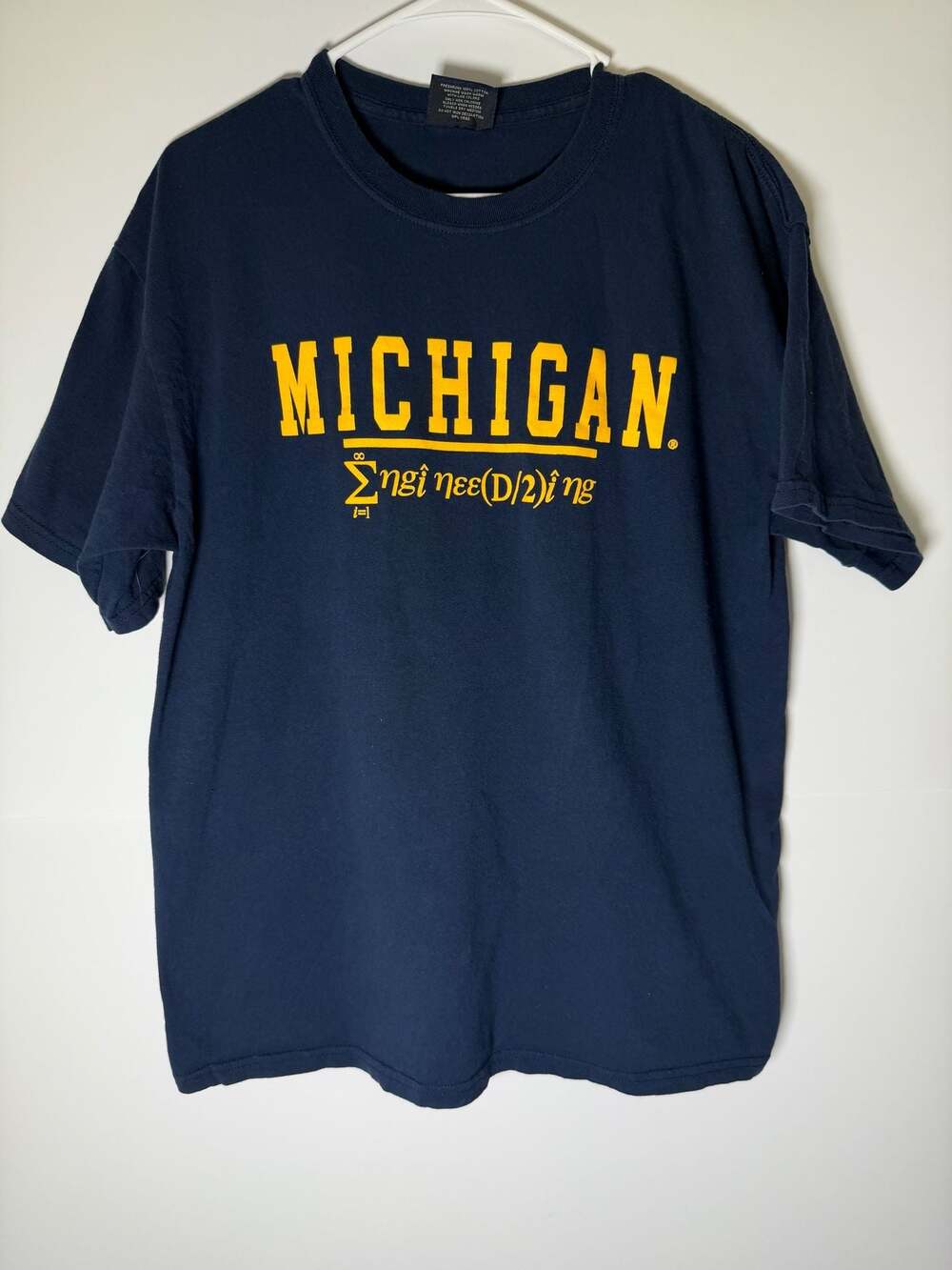 MV Sport Michigan Engineering T-Shirt Size L Navy Blue Vintage 90s Style